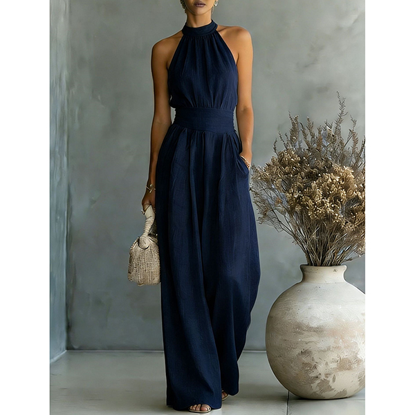 MOUWLOZE HALTER JUMPSUIT