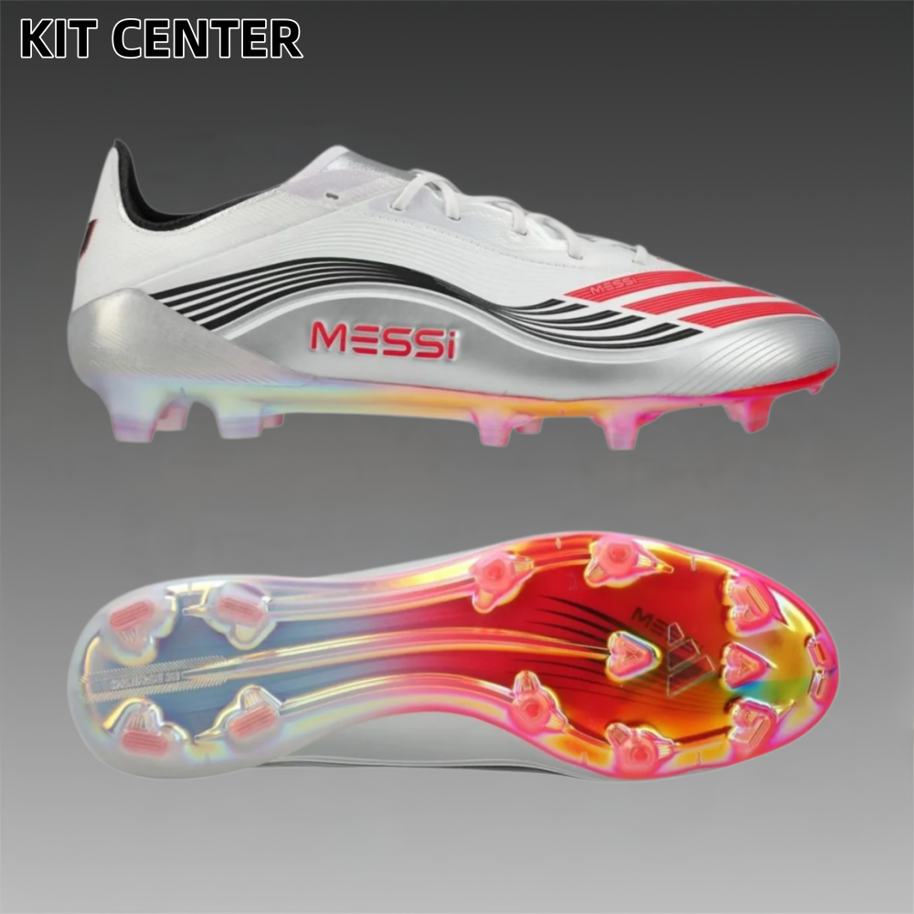 F50 Messi Elite FG Prestig10 - Footwear WhiteLucid RedSilver Metallic