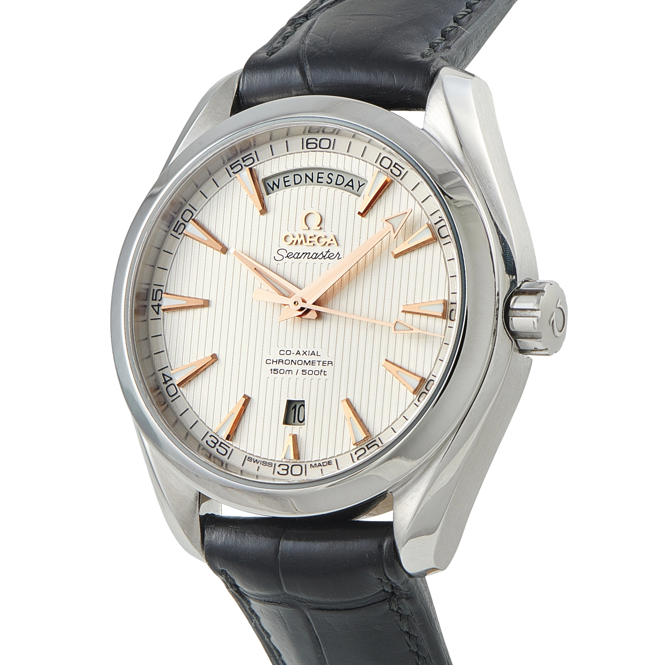 OmegaSeamaster Aqua Terra Silver Teak Dial Steel Watch 231.13.42.22.02.001