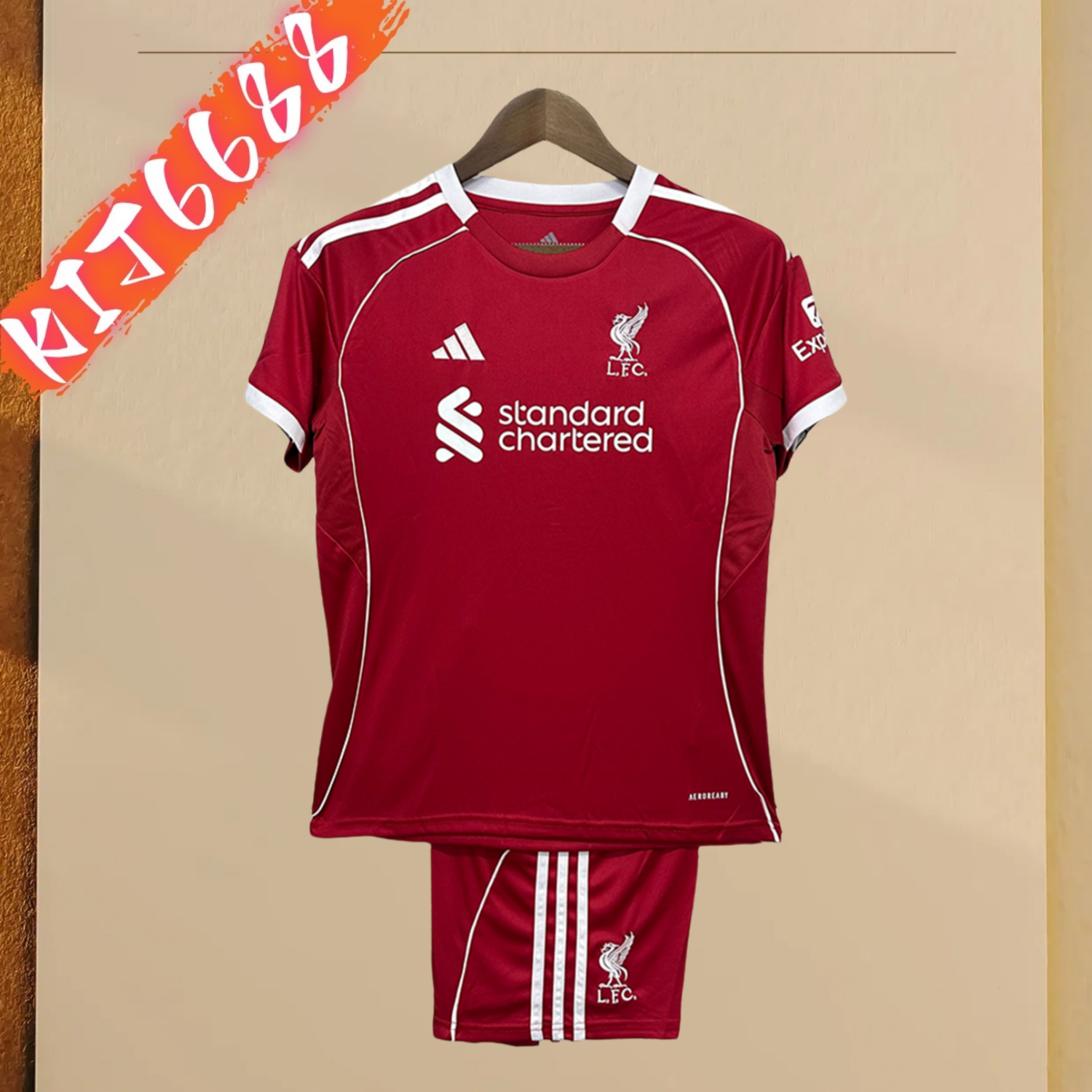 2025/2026 Liverpool Home Football Shirt (Kids Kit socks)