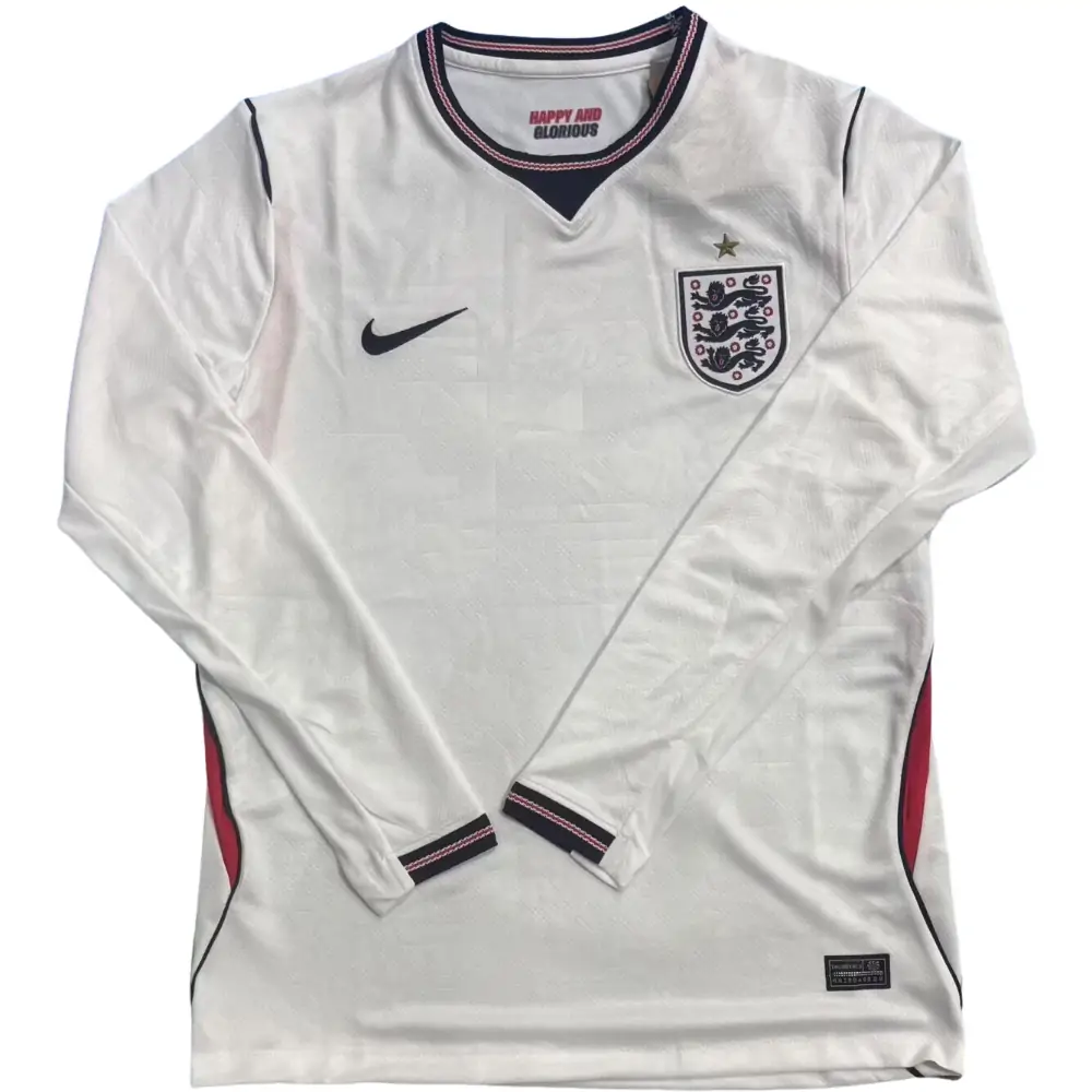 2026 World Cup England Home Long Sleeve Jersey - Fans Edition