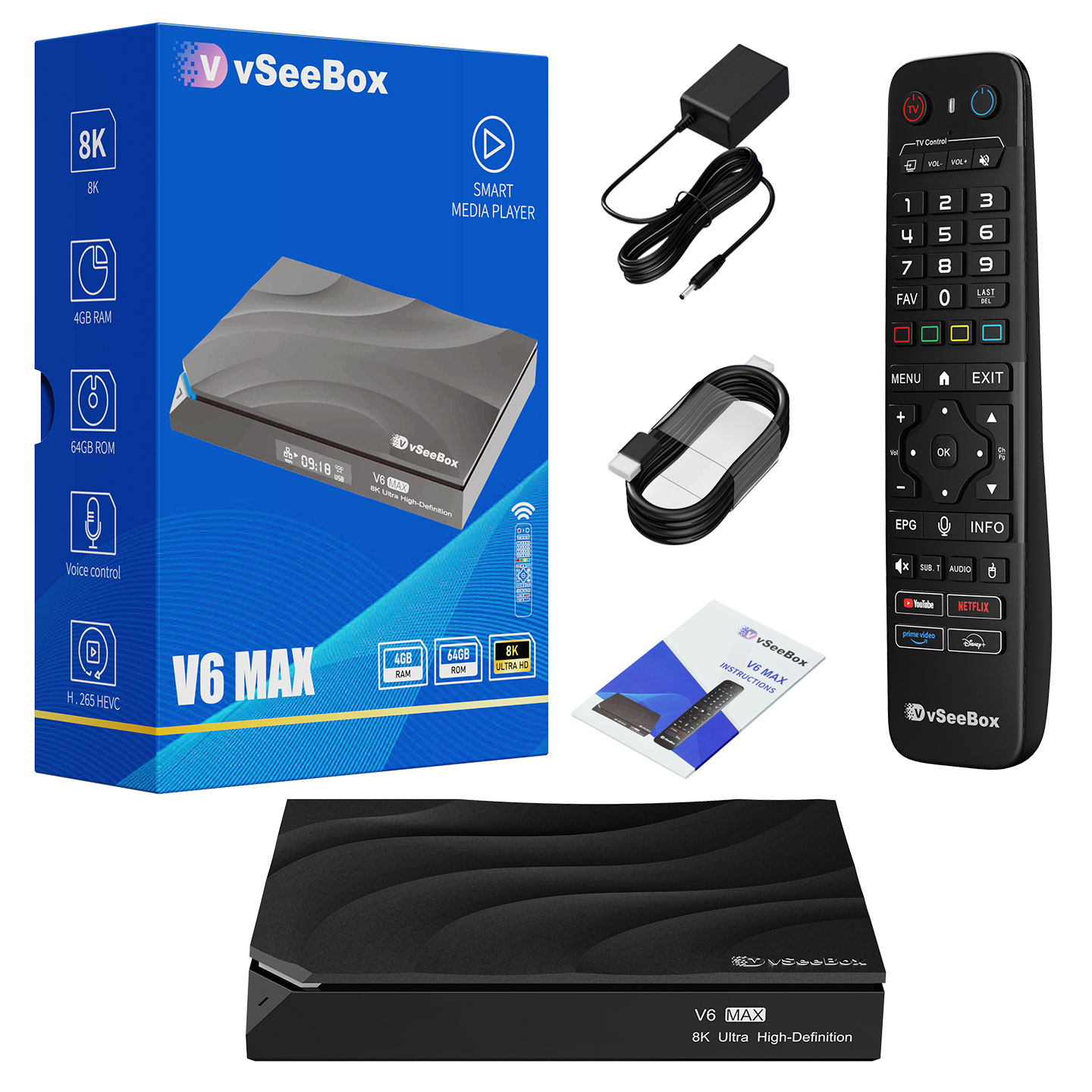 VseeBox V6 Max Android 14 TV Box | 8K HDR | 4GB+64GB | WiFi 6 | First Relea