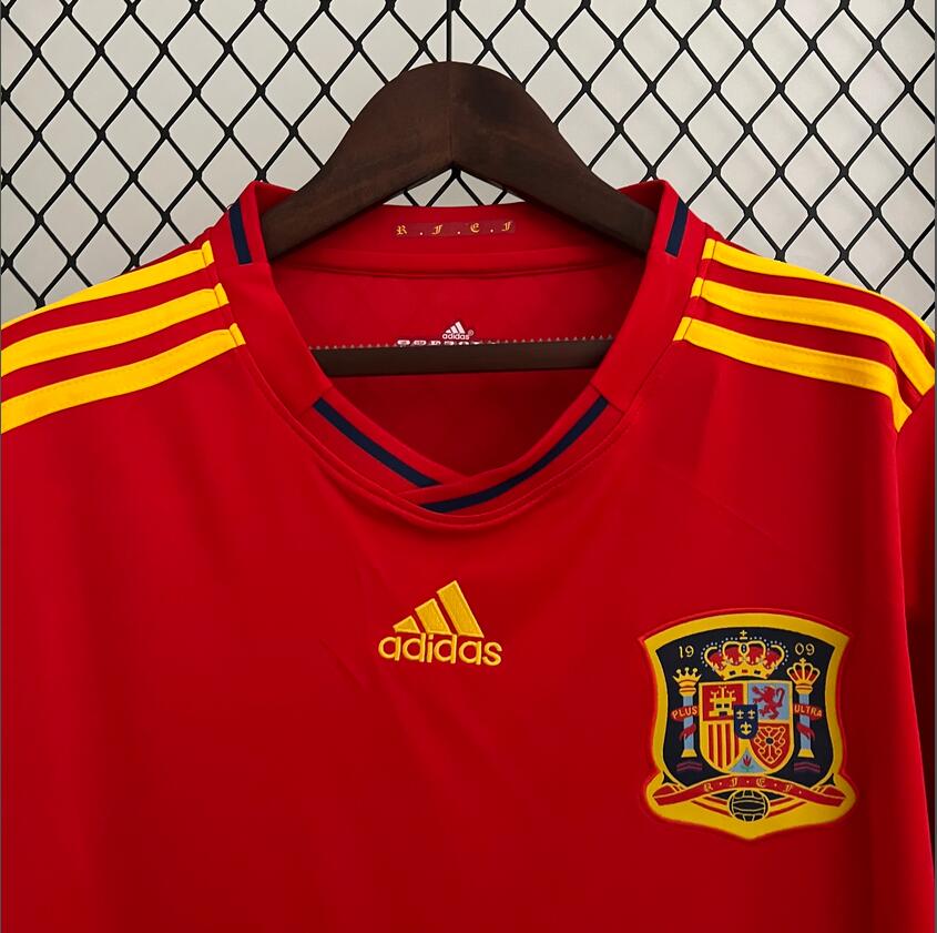 2010 Spain home Retro Football Shirt
