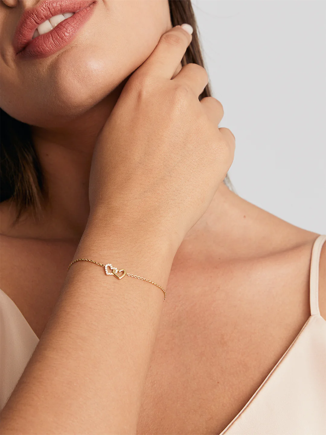 Petite Interlocking Heart Bracelet