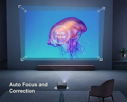 Projector with WiFi 6 and Bluetooth 5.2,500 ANSI Projector 4K