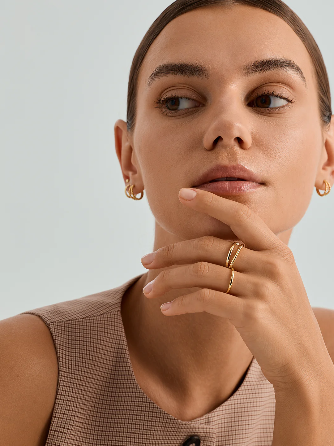 Twist Double Band Open Ring