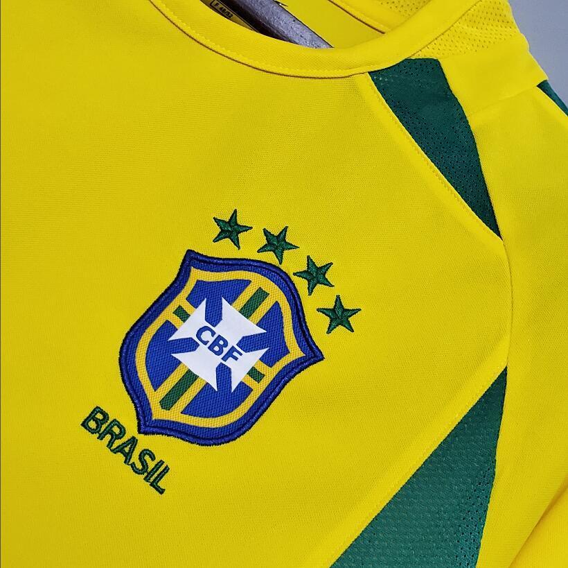 2002 Brazil Home Retro Football Shirt