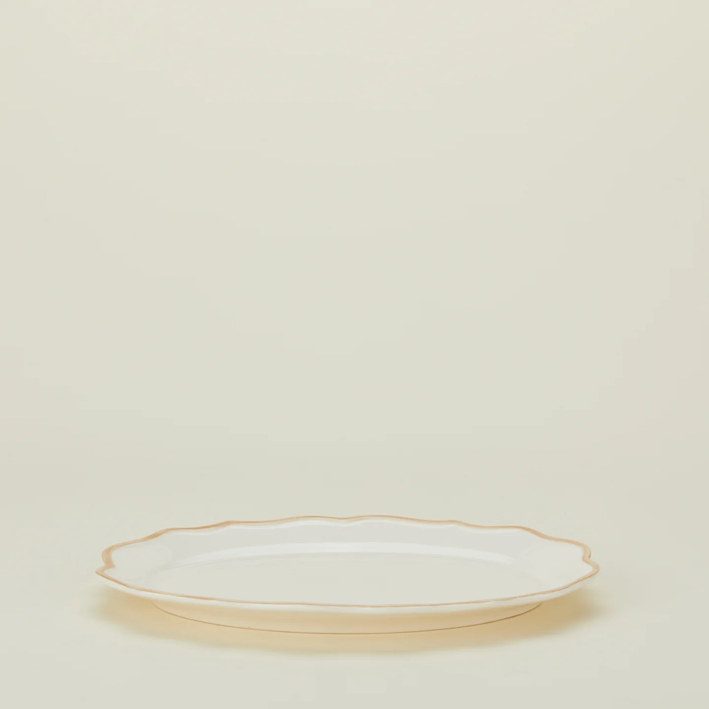 Ogee Edge Oval Platter - Latte