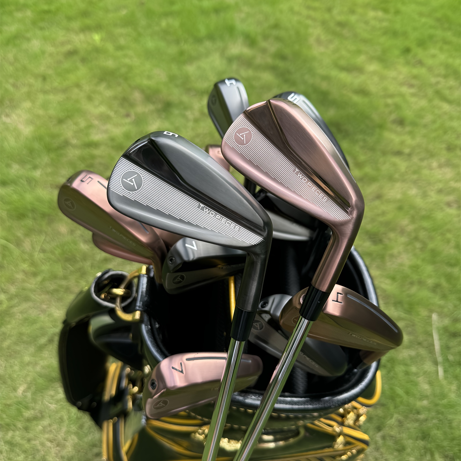 Yamahero S880 golf irons black / gold forged material 4 5 6 7 8 9 P with Stiff Flex steel shaft 7pcs/set golf clubs