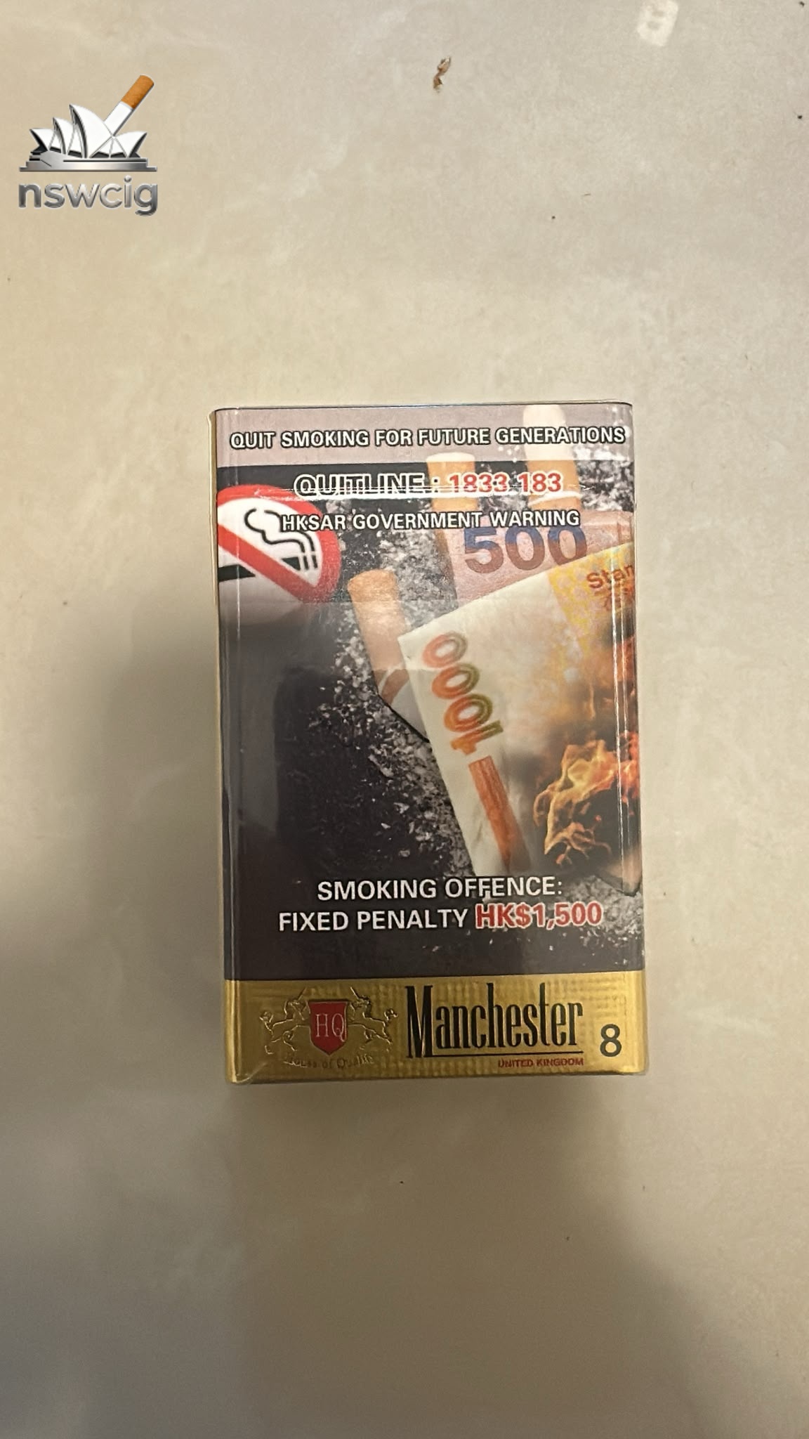 Manchester Classic Gold 8mg by HK（A few small yellow spots - nswcig