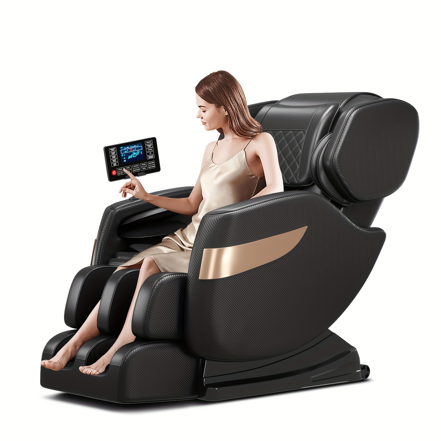 2025 Zero Gravity Multifunctional Full-Body Massage Chair, with foot massage, waist heating, and full-body airbag relaxation functions