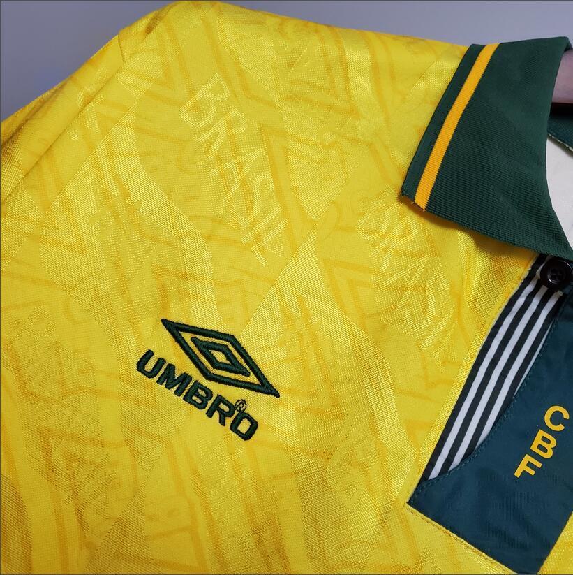 1991/1993 Brazil Home Retro Football Shirt