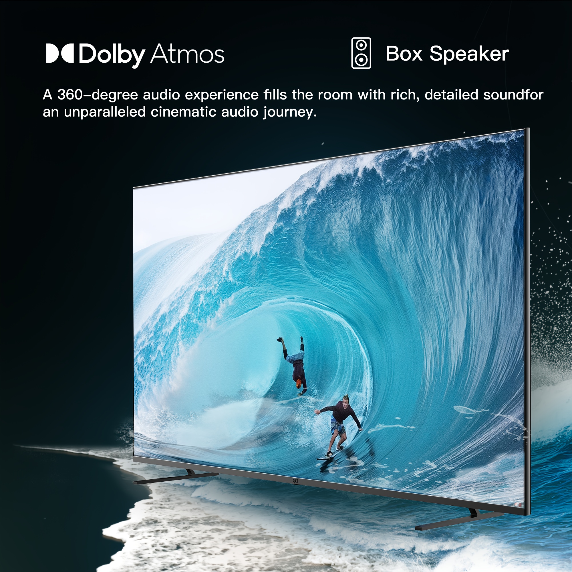 FPD 50inch 4K LED Google Smart TV, built-in Google Play Store and screen mirroring, supports HDR10, MEMC, voice remote control, compatible with Dolby Atmos, streaming ultra-high-definition TV (Canvas Series, US50GFU, 2025 model)