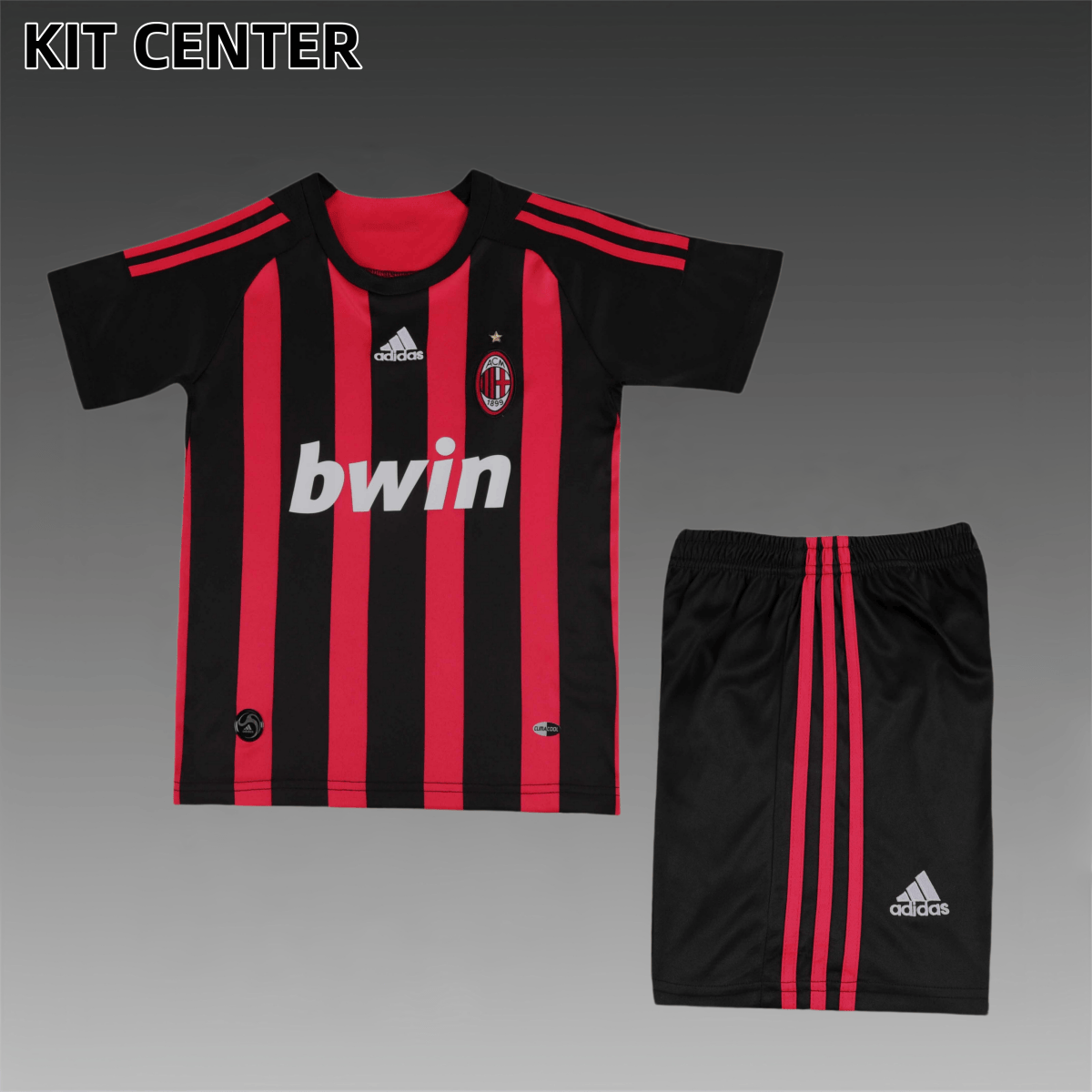 2008/2009 AC Milan home Retro Football Jersey (Kids Kit)