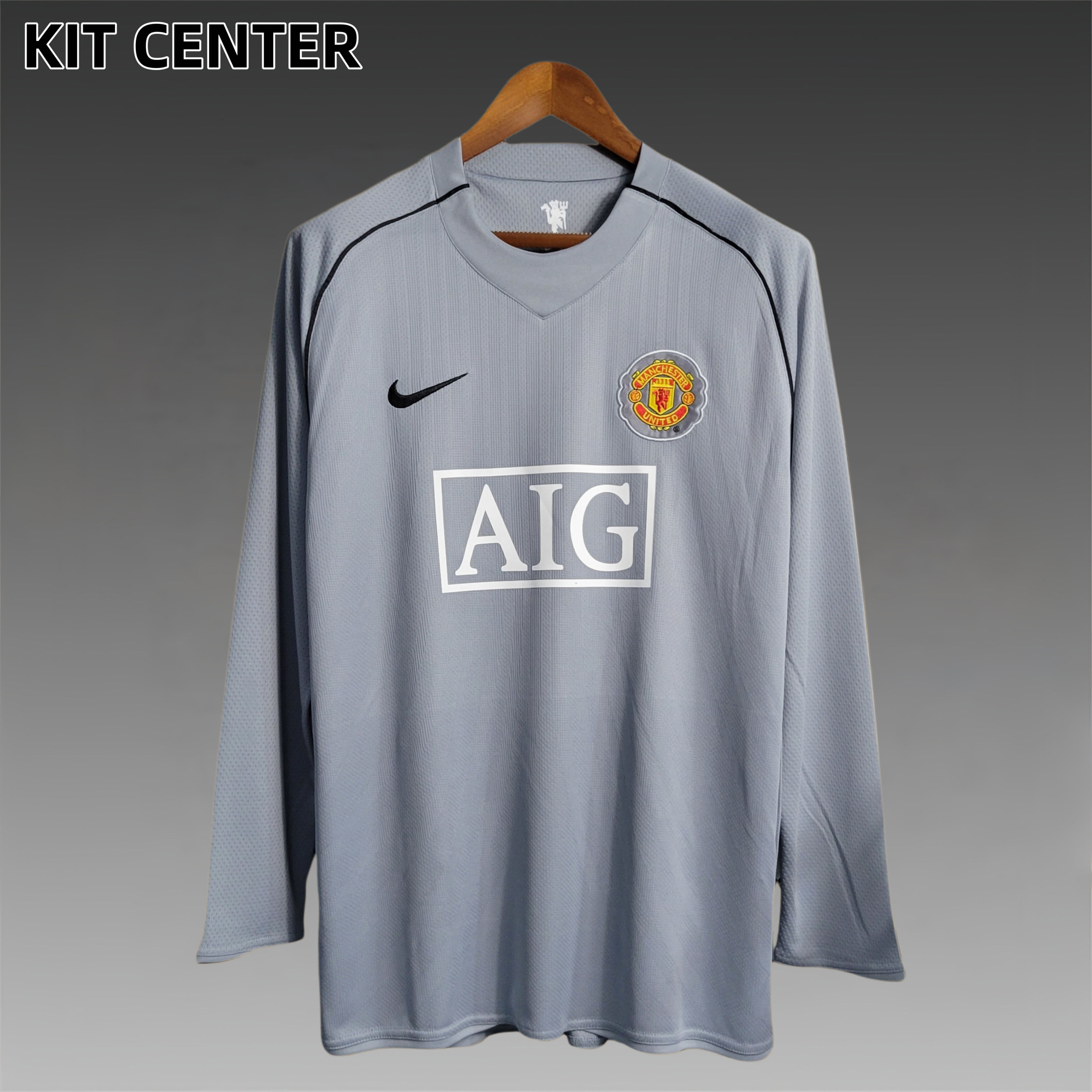 07/08 Manchester United Goalkeeper  long sleeved retro football jersey