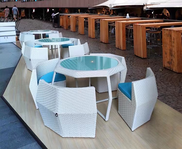 Five-piece Set of Outdoor Rattan Creative Furniture Rattan Chair Leisure Table