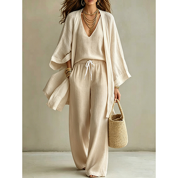 DRIEDELIGE ZOMEROUTFIT MET
