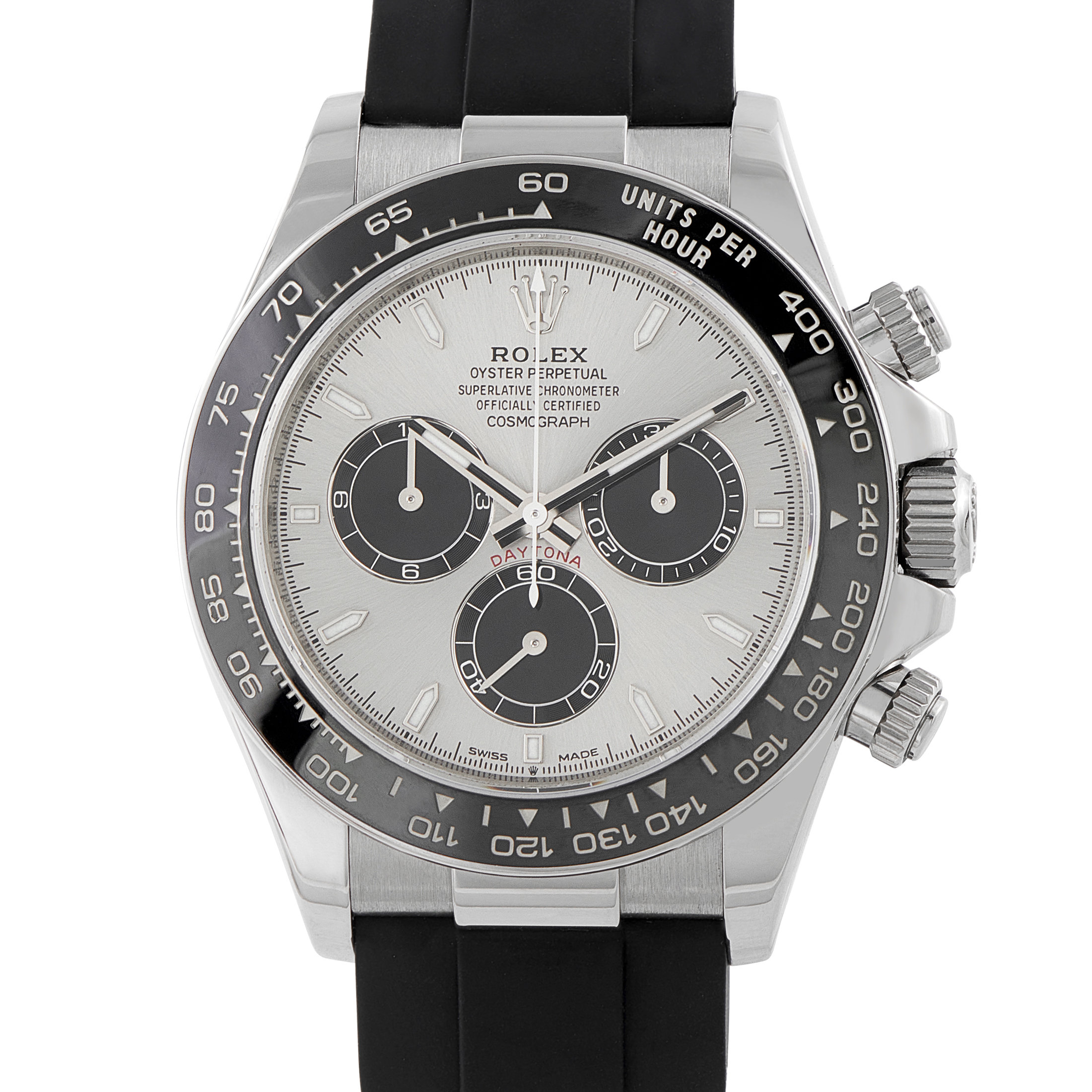 RolexDaytona Silver Dial White Gold Oysterflex Watch 126519LN