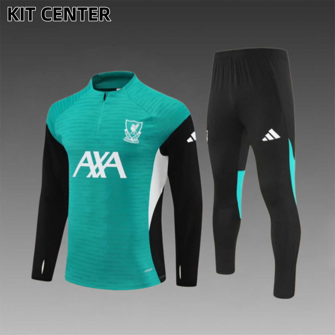25/26 Liverpool green Half Zip Training Kit (Adult Kids Kit)