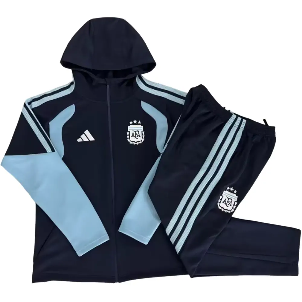 2026-27 Argentina Hooded Full Zipper Training Jersey - Adult Set