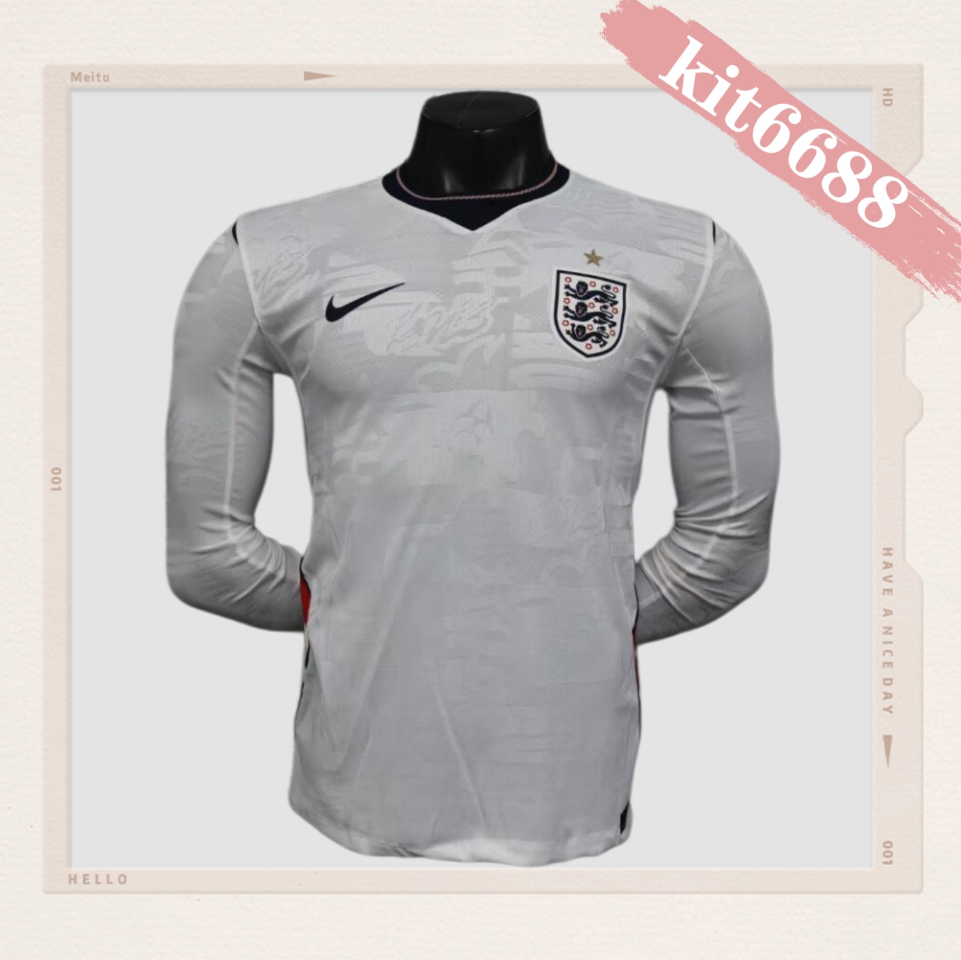 26/27 England home Long Player Football Soccer jerseys