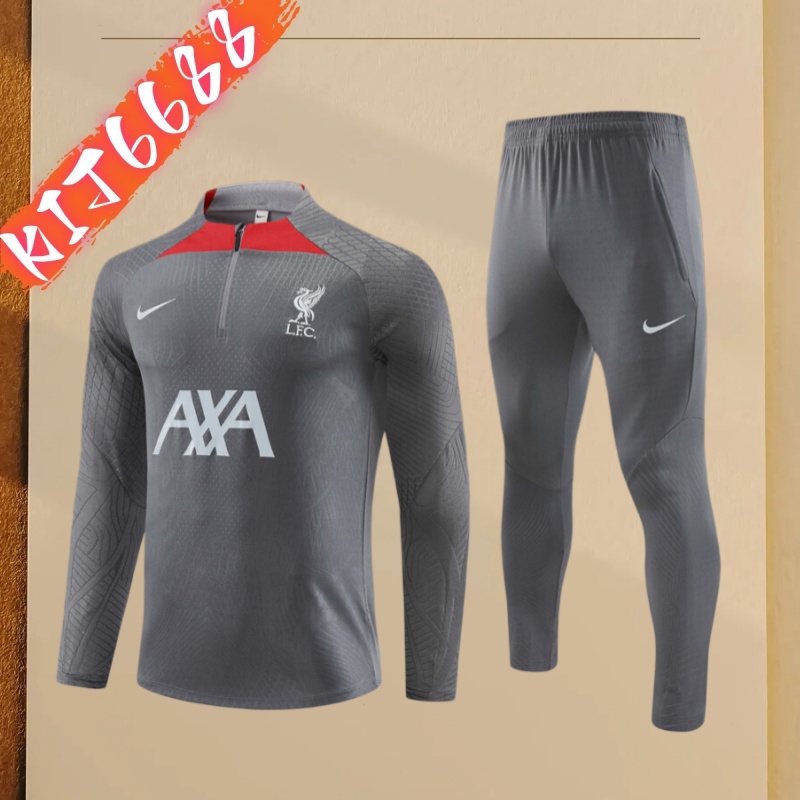 23/24 Liverpool dark gray Half Zip Training Kit (Adult Kids Kit)