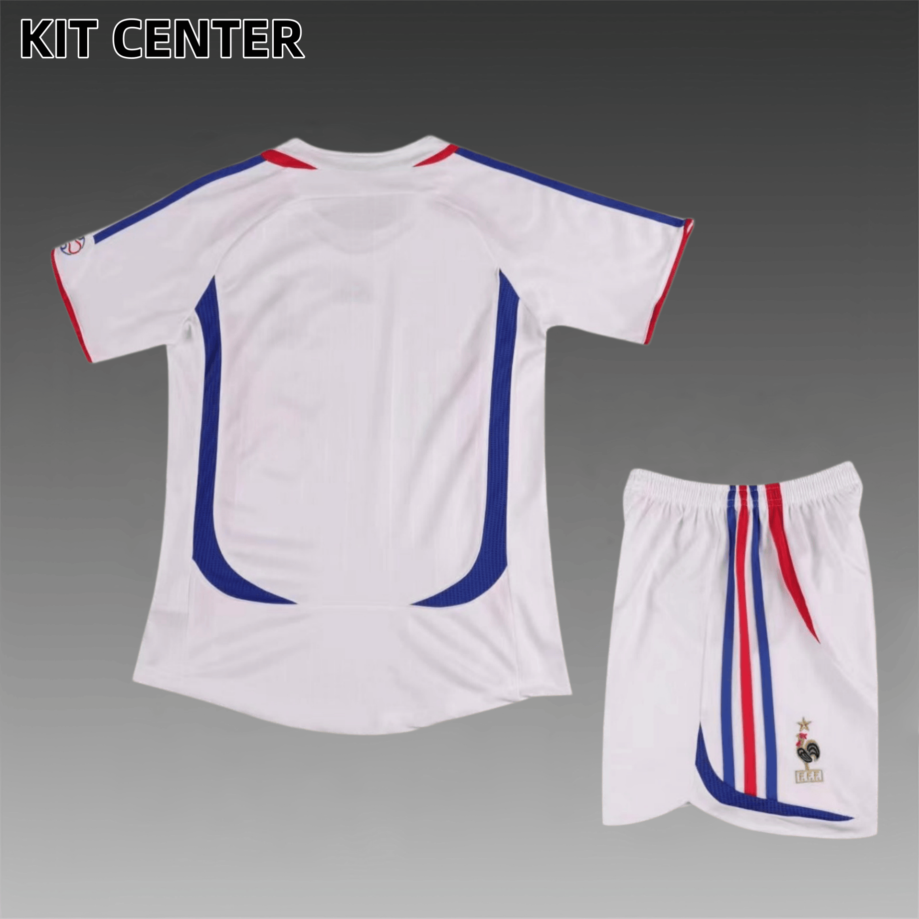 2006 France Away Retro Football Shirt  Kids Kit