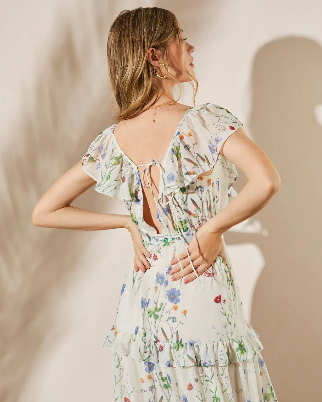 Dena Floral Ruffle Tiered Maxi Dress