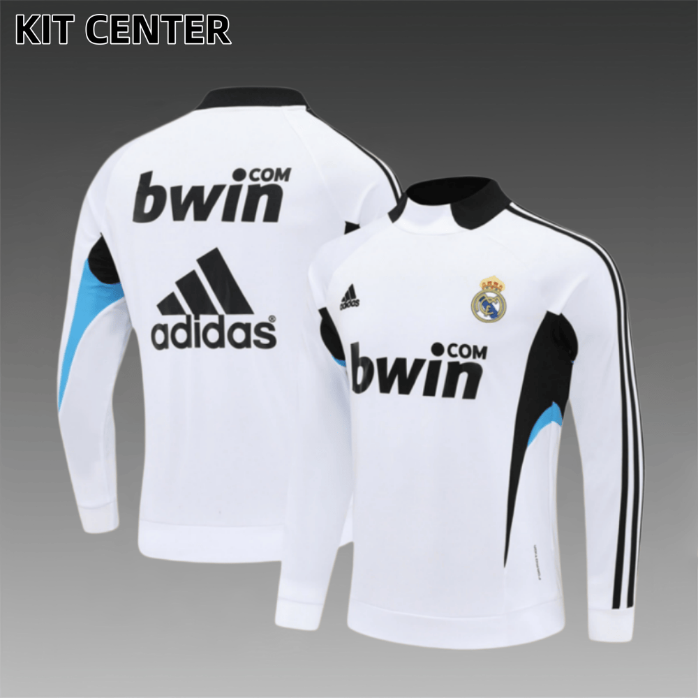 08/09 Real Madrid Retro Training Uniform Long- Sleeve Football Shirt