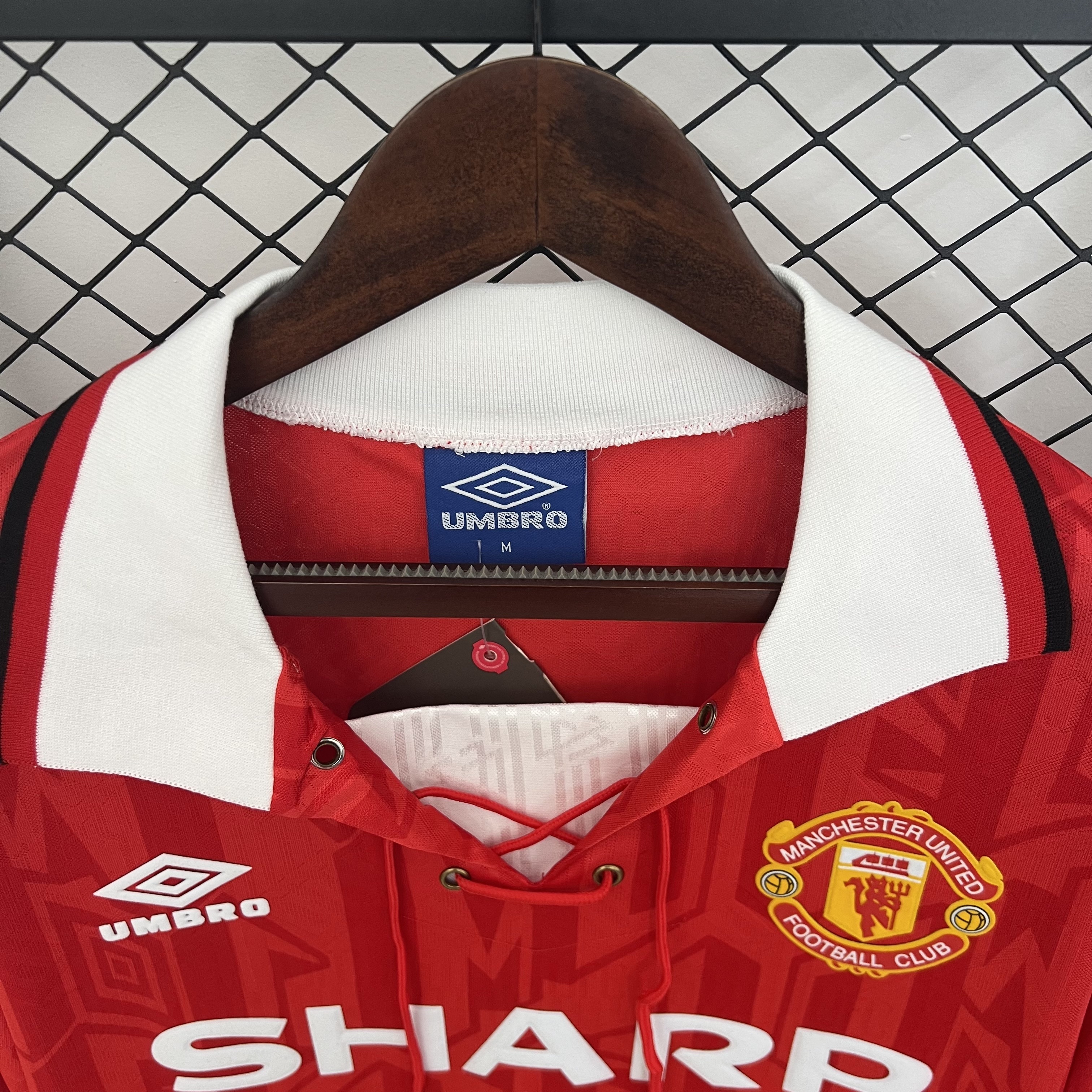 92/94 Manchester United home long sleeved retro football jersey