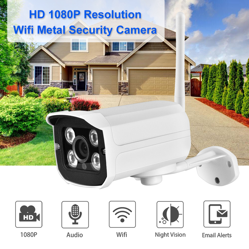 Gadinan 5MP 1080P Wireless SD Card Slot Audio IP Camera Wifi Security Camera Night Vision Metal Waterproof Outdoor Camera iCSee