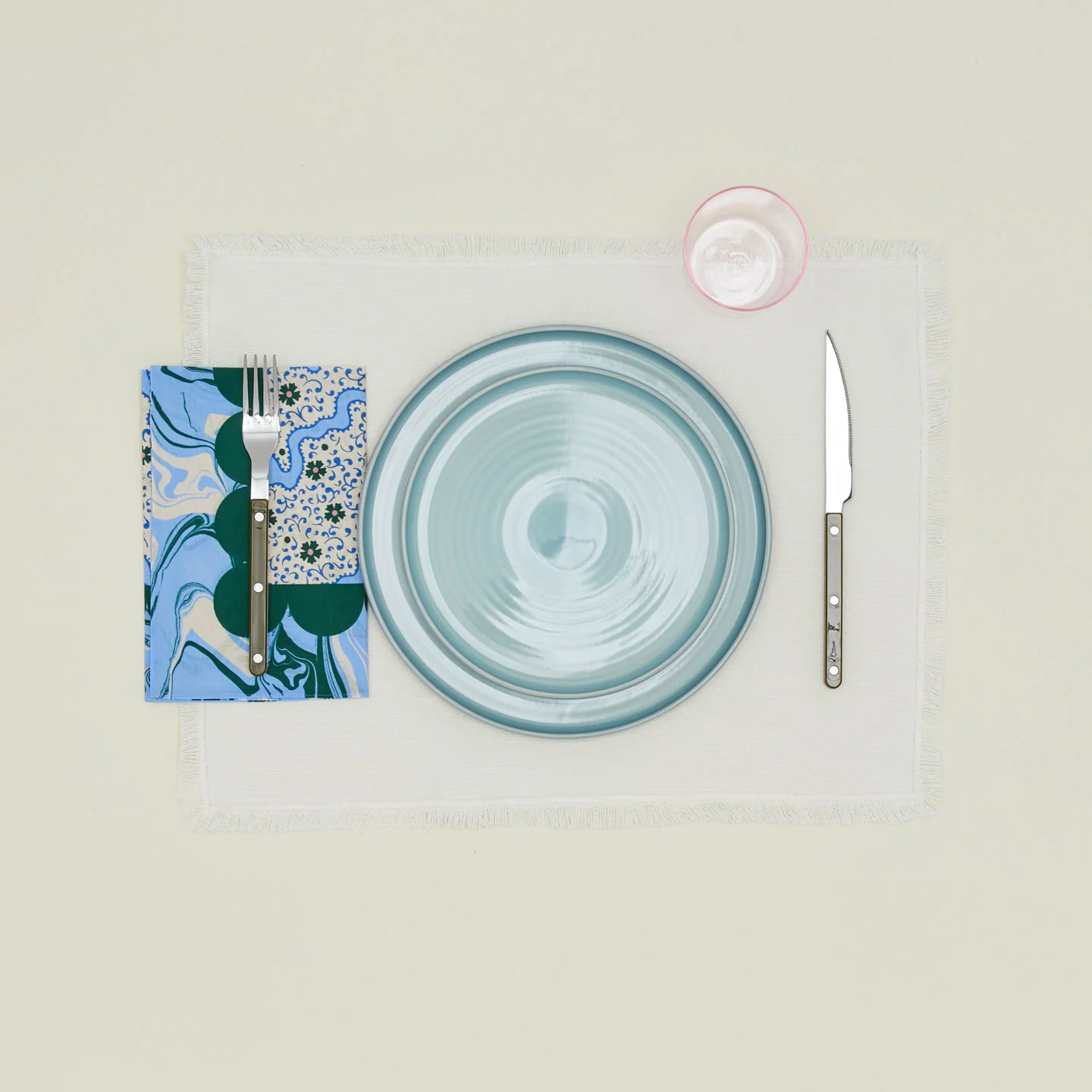 Mixed Floral Napkin, Set of 2 - Cornflower