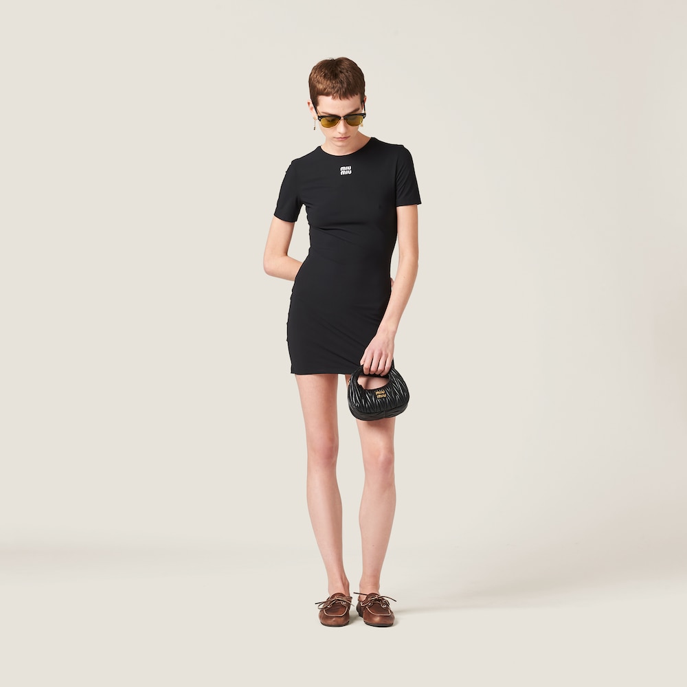 Stretch jersey minidress