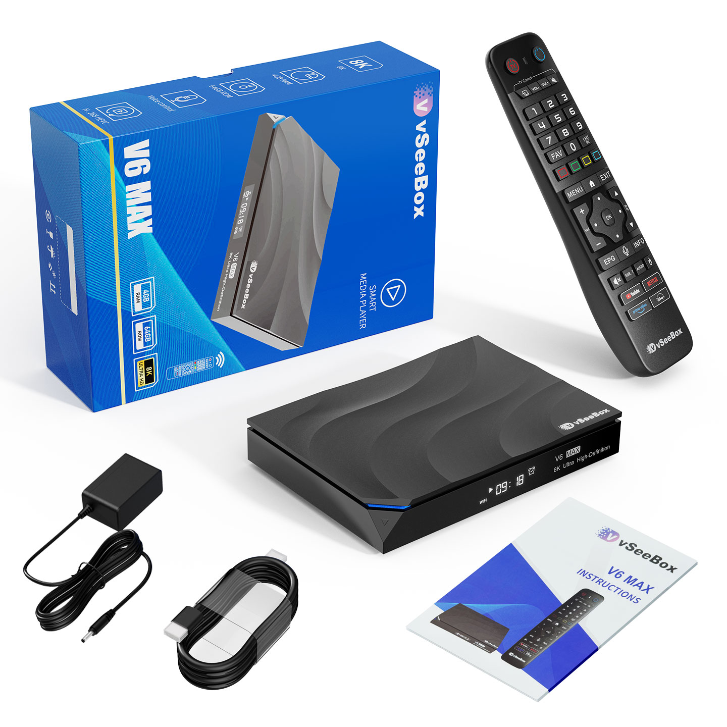 VseeBox V6 Max Android 14 TV Box | 8K HDR | 4GB+64GB | WiFi 6 | First Relea