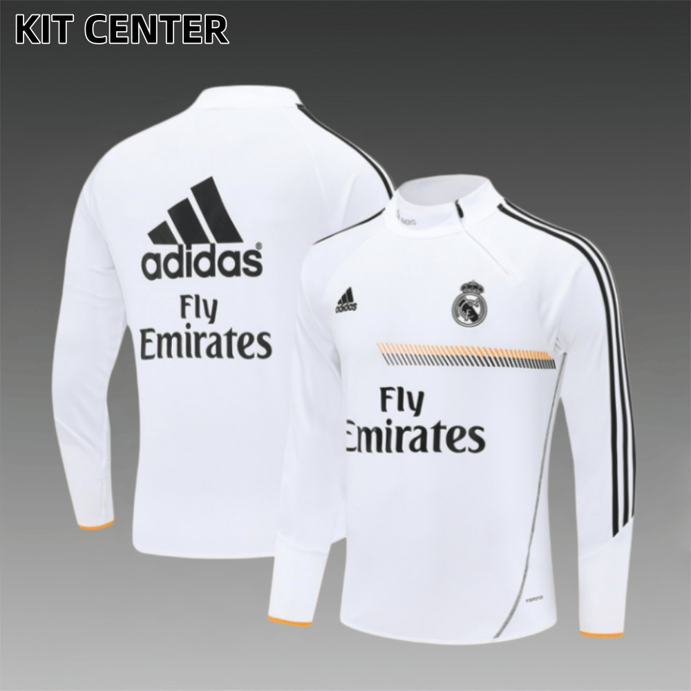 13/14 Real Madrid Retro Training Uniform Long- Sleeve Football Shirt