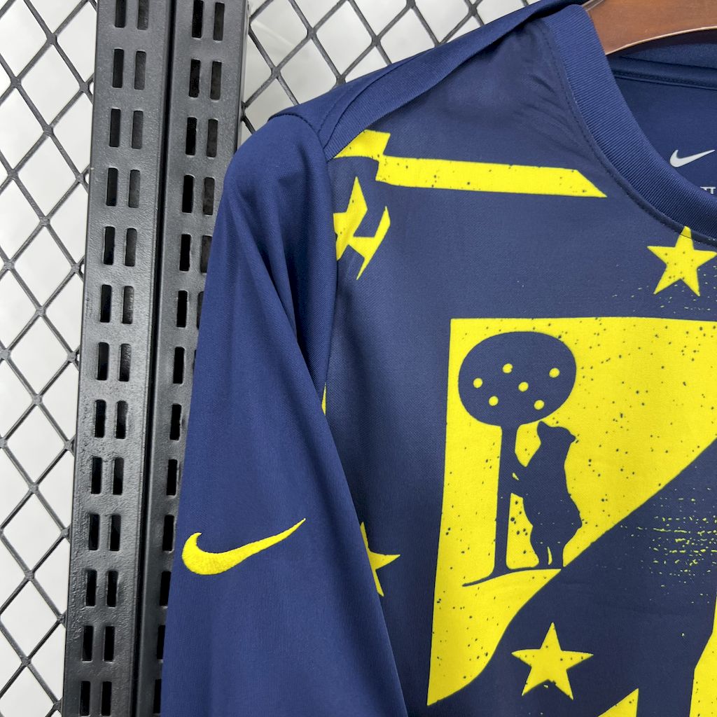 2025/2026 Atletico Madrid Pre-match Training Long Sleeved Football Shirt （Fan Edition）