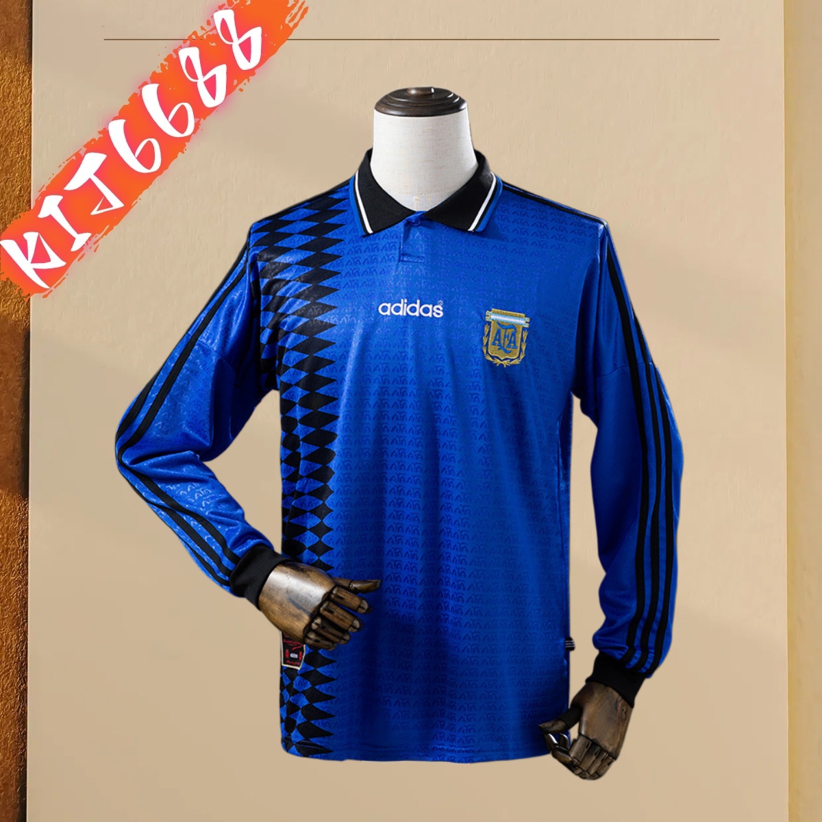 1994 Argentina Away Long Sleeve Retro Football Shirt (Fan Edition)