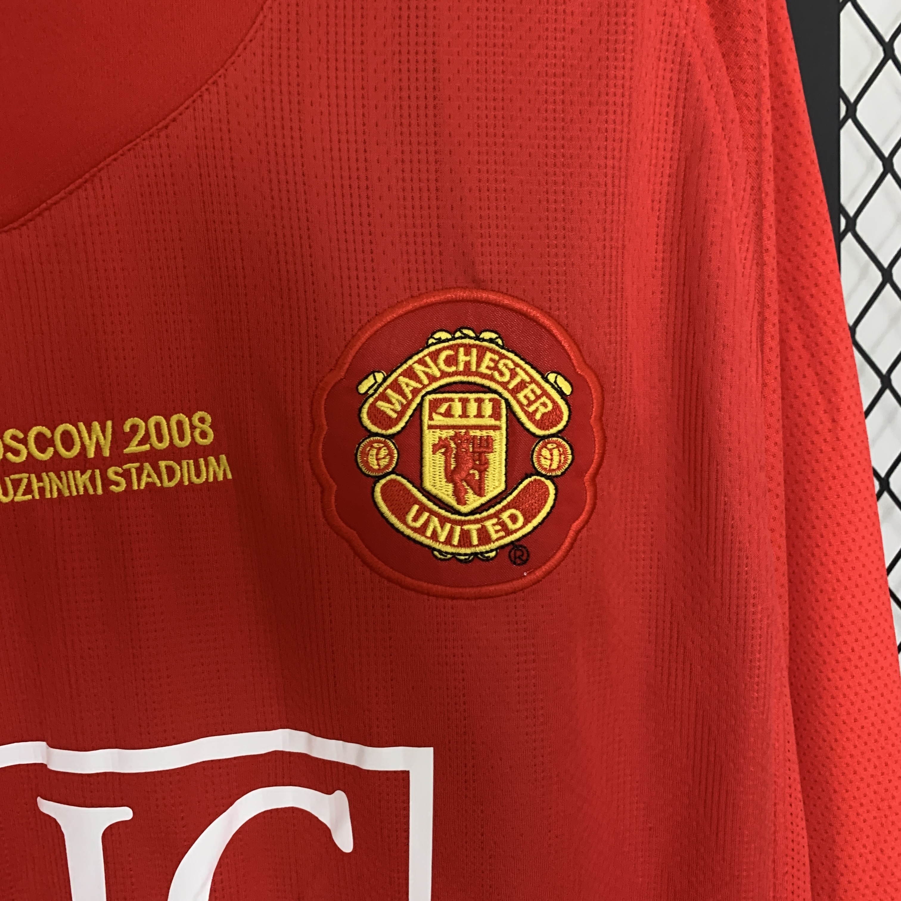 07/08 Manchester United  home Champions League version  long sleeved retro football jersey