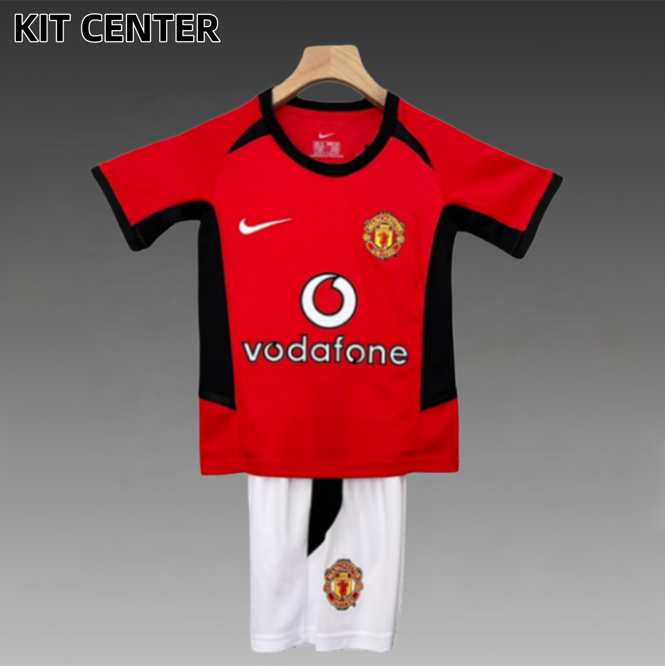 02/04 Manchester United home ground Retro Football Soccer Kids Kit
