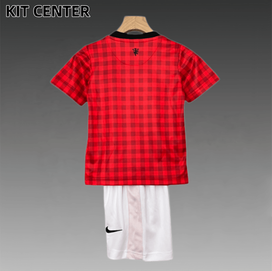 12/13 Manchester United home ground Retro Football Soccer Kids Kit