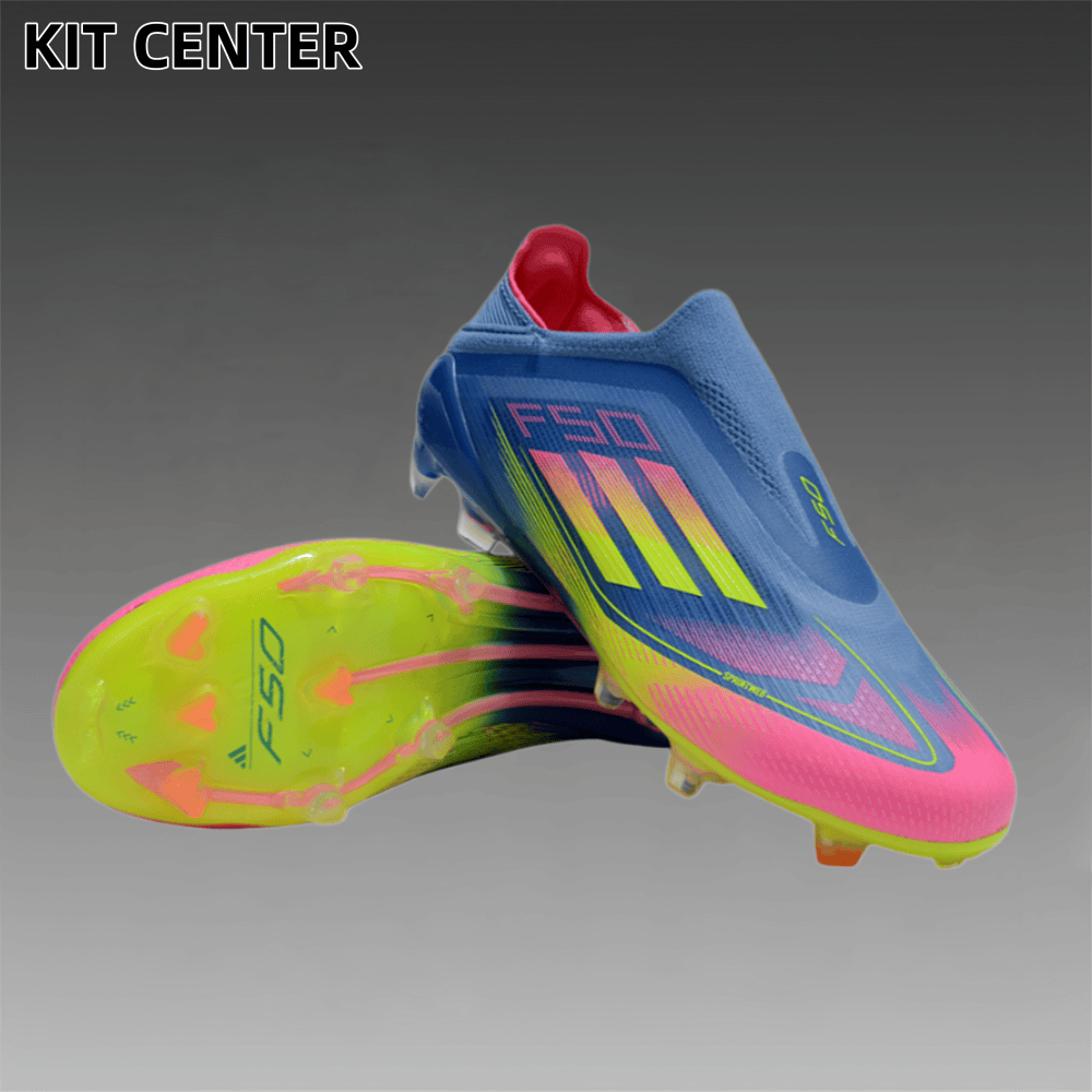 F50 Elite Laceless FG Celestial Victory - Blue Fusion/Lucid Lemon/Lucid Pink