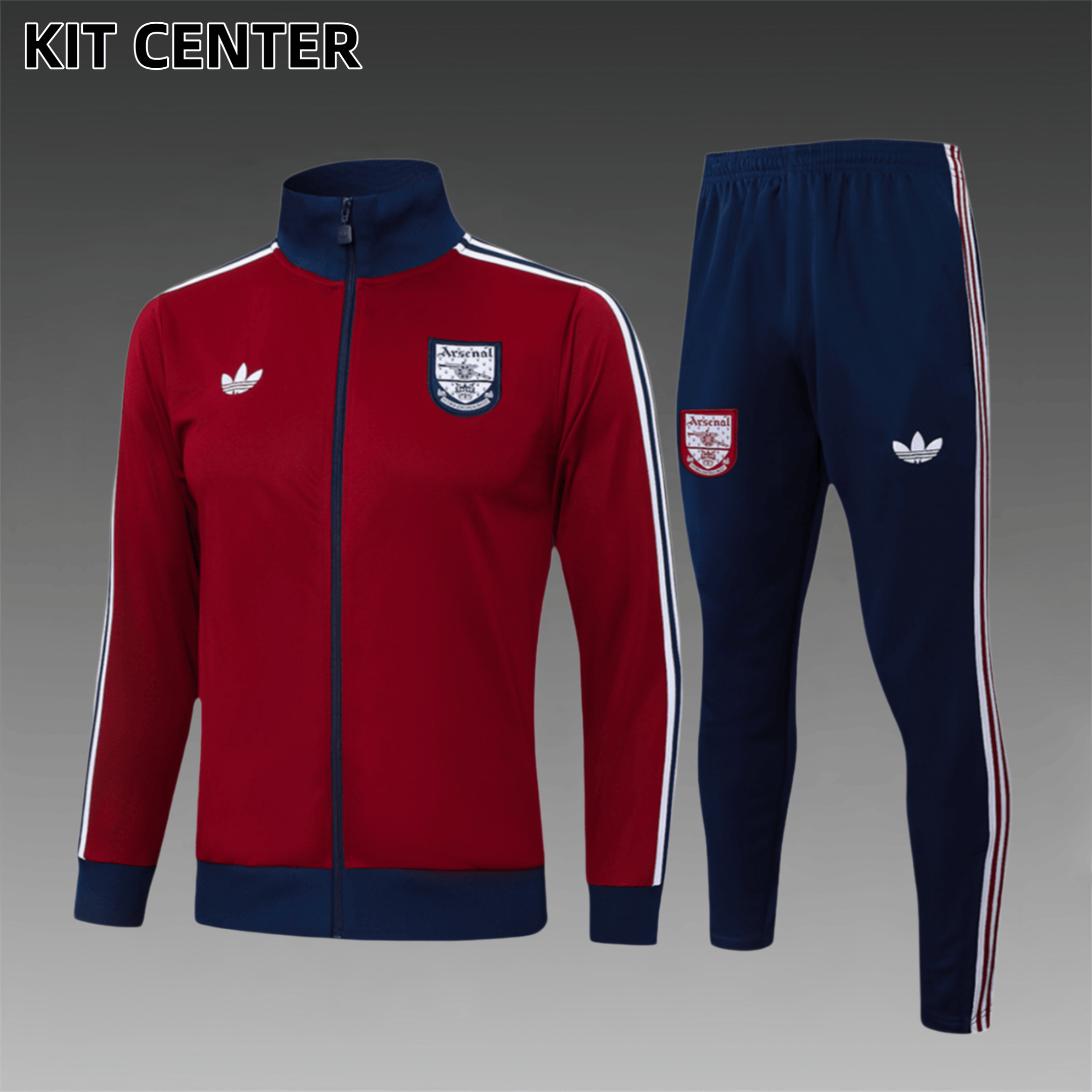 2025/2026 Arsenal Burgundy Adult Full Zip Training Suit (Adult Kit)