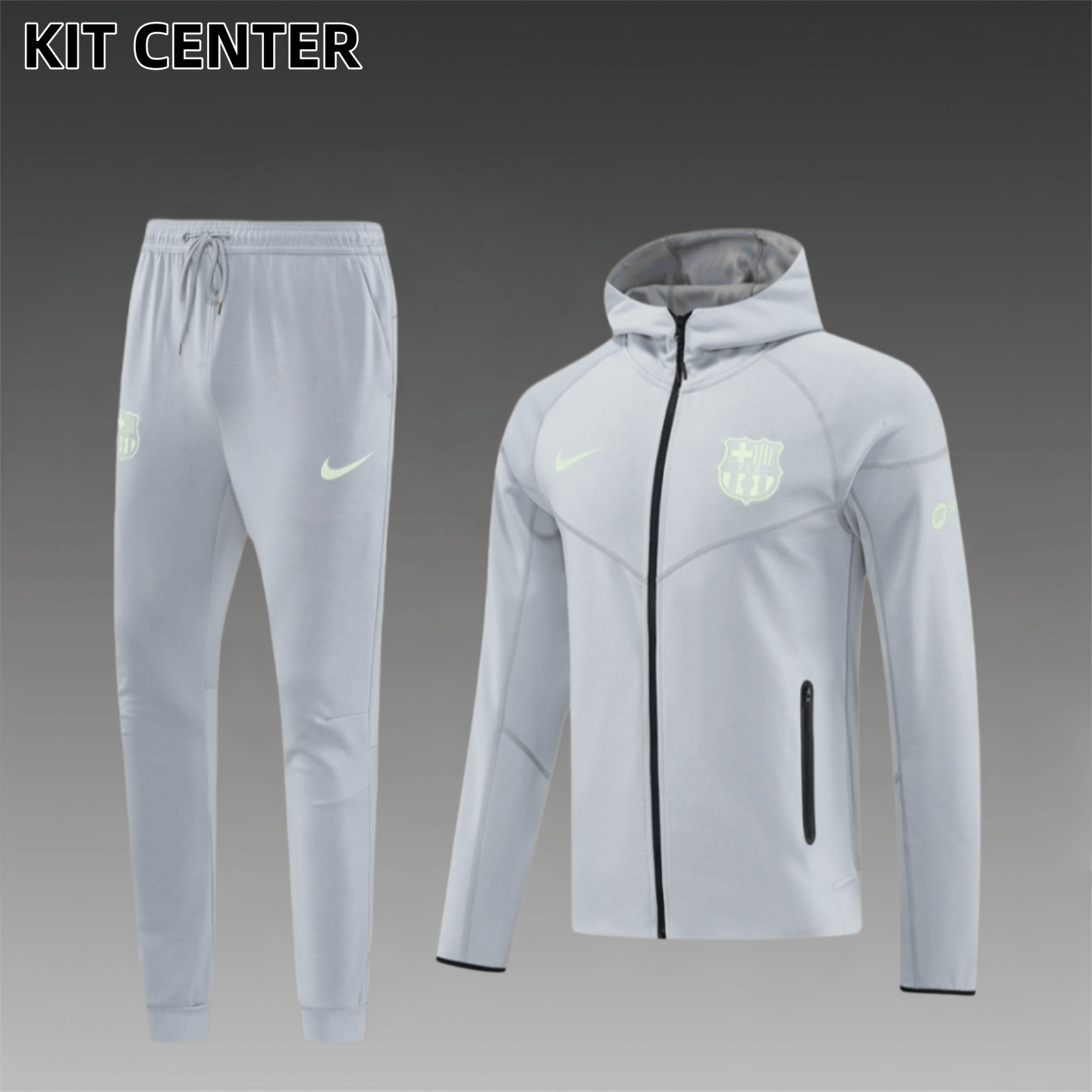 25/26 Barcelona hoodie Full Zipper Training Suit (Adult Set)