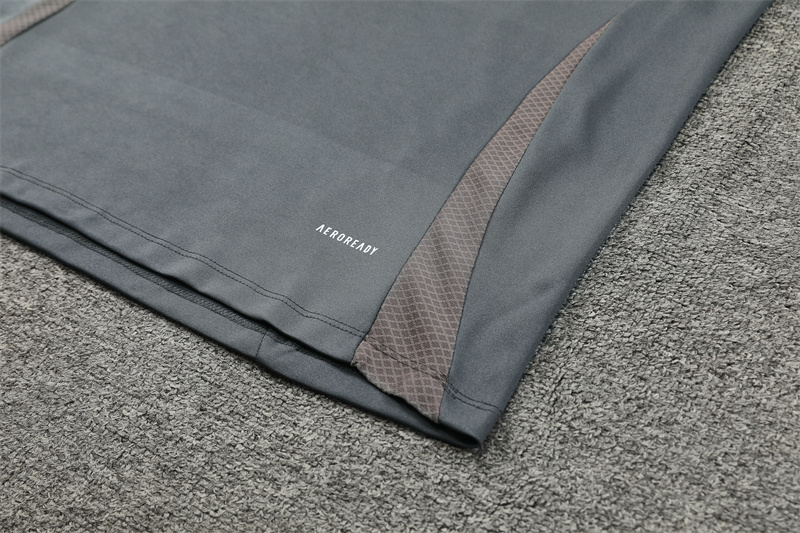 2024/2025 Real Madrid Dark Grey Adult Half Zip Training Kit (Adult Kit)