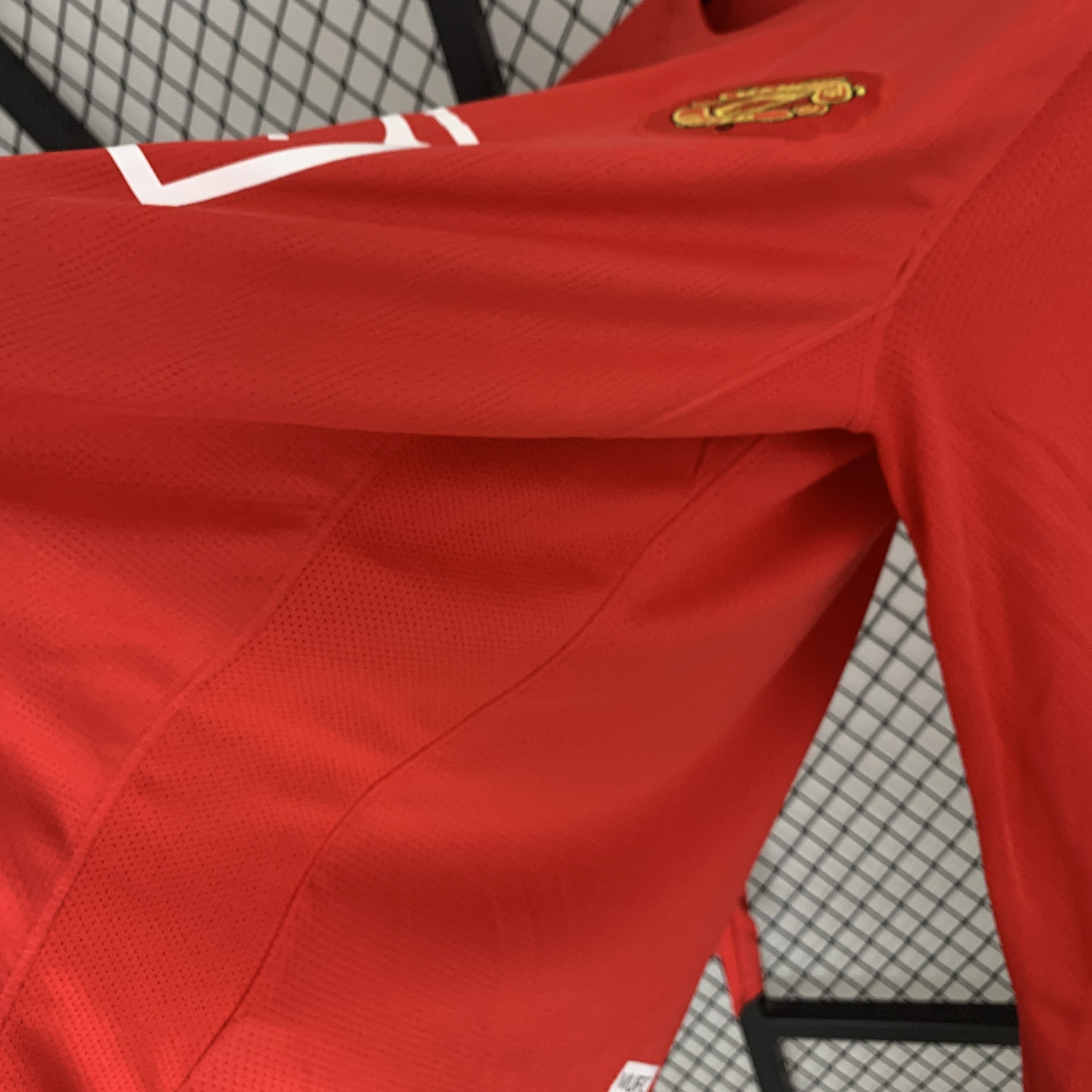 07/08 Manchester United  home Champions League version  long sleeved retro football jersey