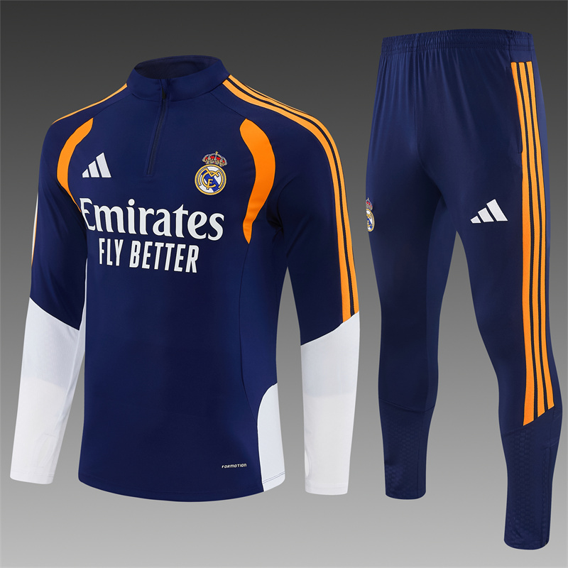 2026/2027 Real Madrid Half Zip Training Kit (Adult Kids Kit)