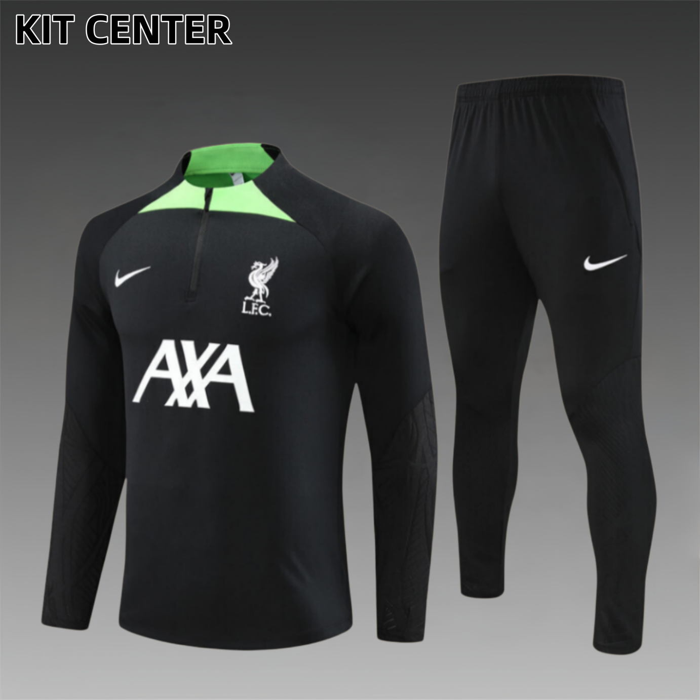 23/24 Liverpool black Half Zip Training Kit (Adult Kids Kit)
