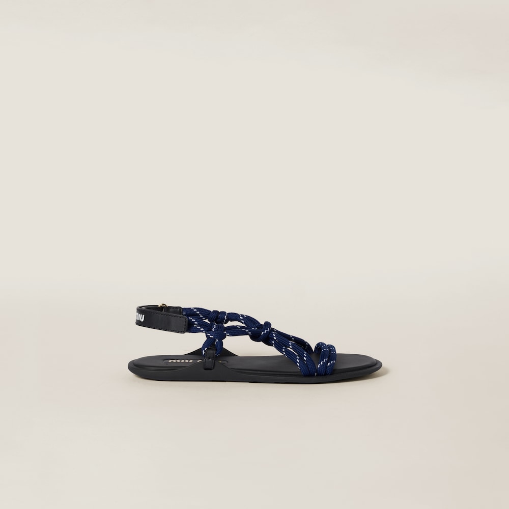 Riviere cord and leather sandals