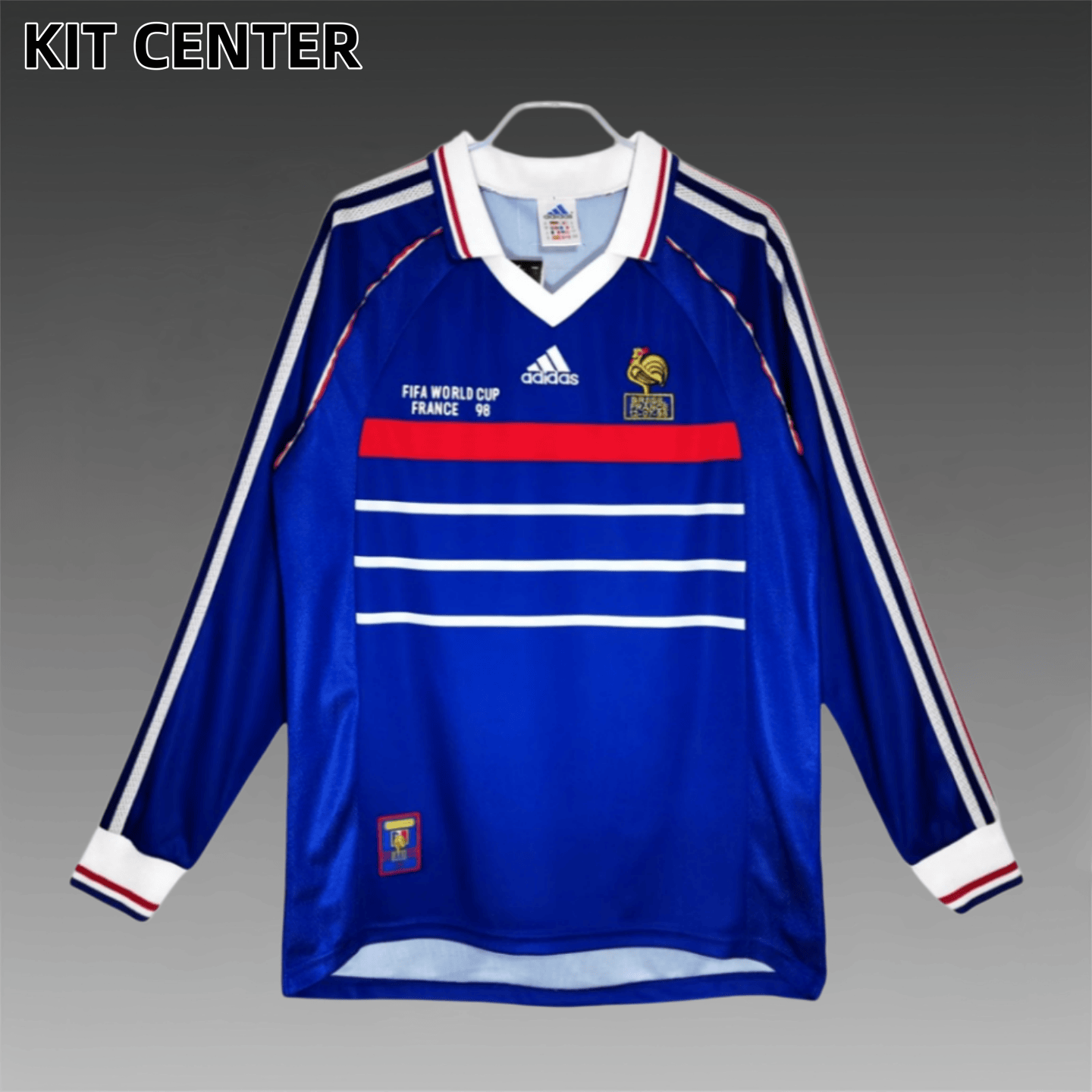 1998 France Home Long Sleeve Retro Football Shirt