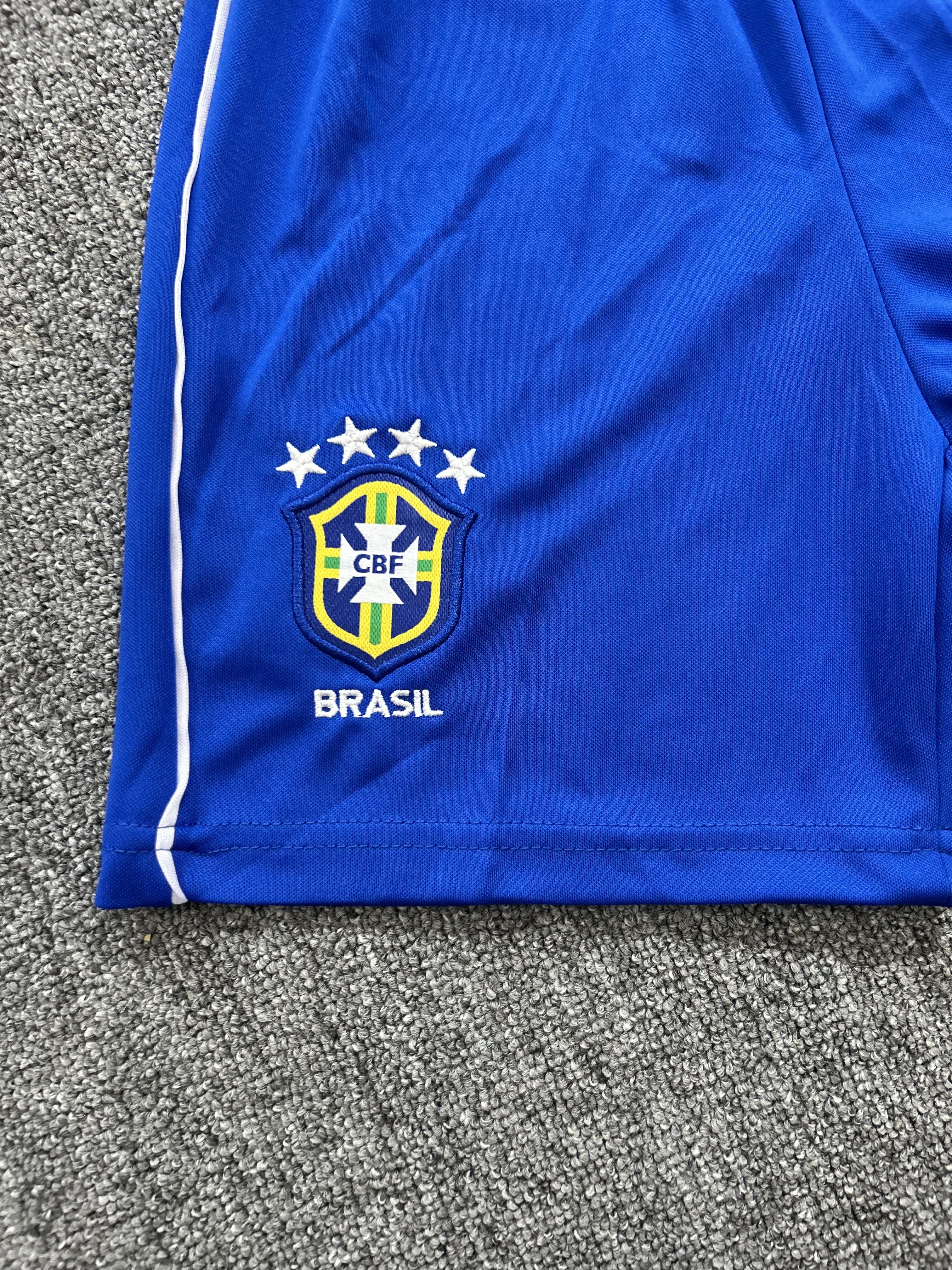 2002 Brazil home Retro long sleeves Kids Kit